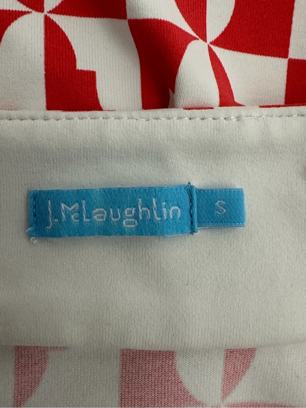 J.McLaughlin Catalina Coral Red White Print Sleeveless Golf Dress Small Preppy - Picture 4 of 6